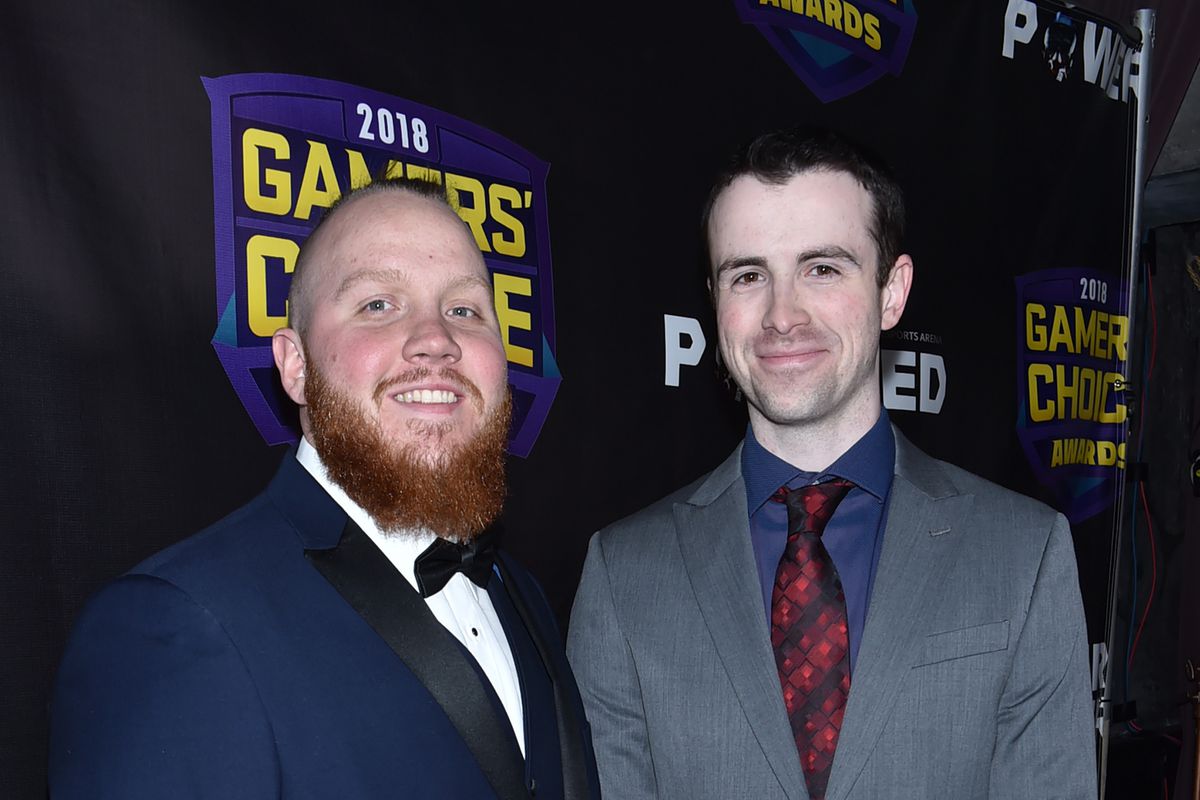 Timthetatman and Dr. Lupo arrive at Gamers’ Choice Awards 2018 at Fonda Theater on December 3, 2018 in Los Angeles, California.