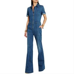 Stella McCartney knocked this denim jumpsuit out of the park. With it's wide-legged flare, you're sure to see these everywhere this season.