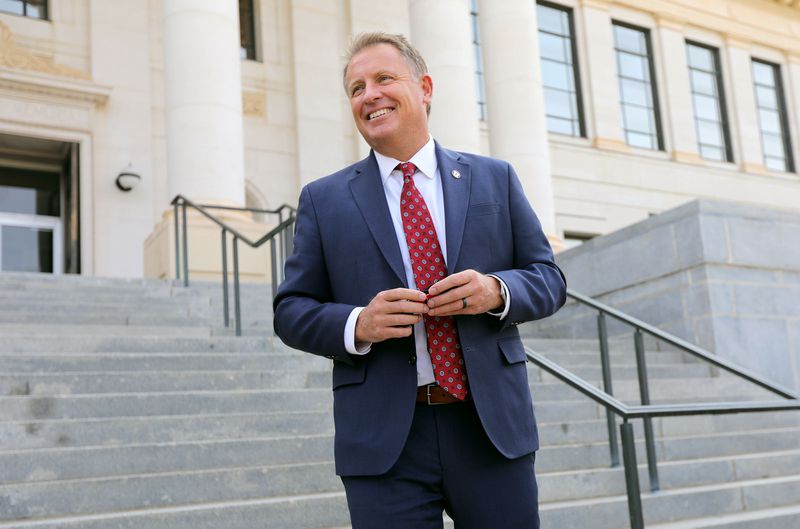 University of Utah President Taylor Randall talks to a group of prospective and incoming students touring the University of Utah campus in Salt Lake City on Friday, Aug. 20, 2021.