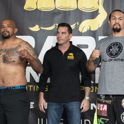 Joey Beltran and Tony Lopez square off at Bare Knuckle Fighting Championship.