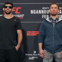 Renan Barao and Luke Sanders face the media Friday at UFC Phoenix media day.