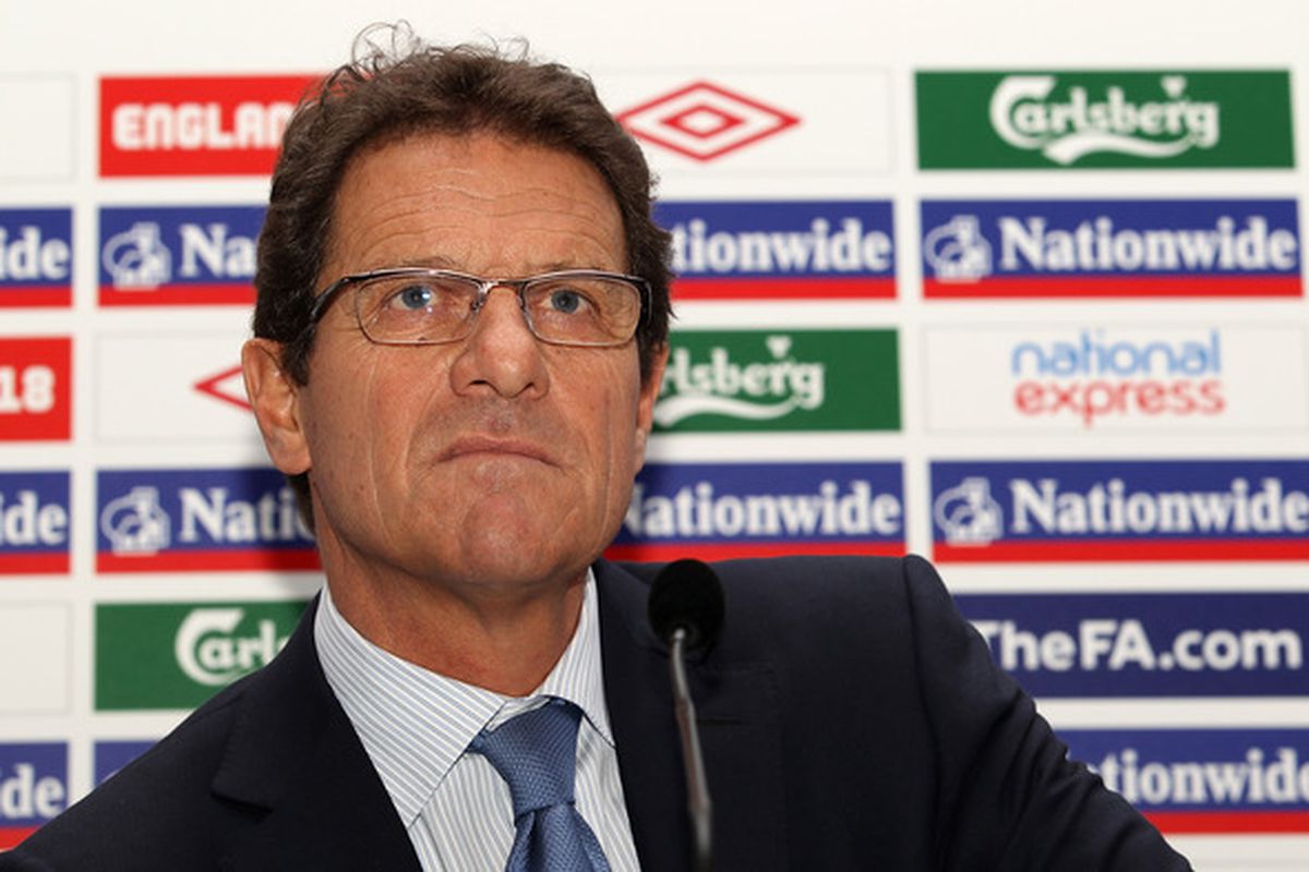 England manager Fabio Capello announcing the roster during happier times.