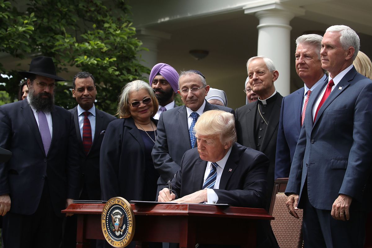 President Trump Signs Executive Order On Promoting Free Speech And Religious Liberty On National Day Of Prayer