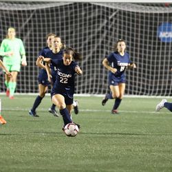 The UConn Huskies take on the Brown Bears in a women’s college soccer game at Stevenson-Pincince Field in Providence, RI on September 5, 2019.