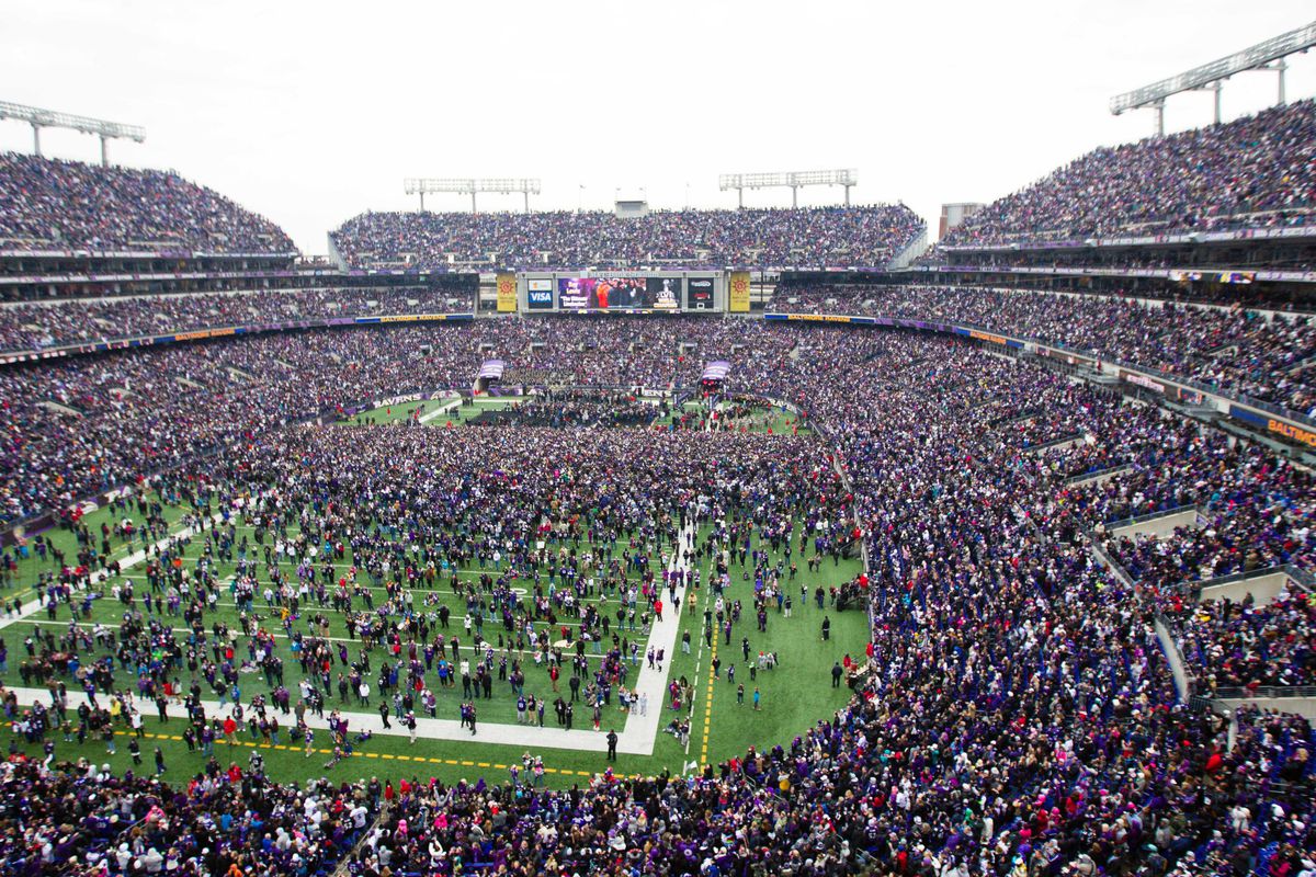 The fans show up for the Ravens' Super Bowl Parade in February. 