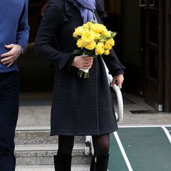 Leaving King Edwards VII hospital on December 6th, 2012 in a Diane von Furstenberg coat.