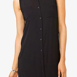 The classic black shirt dress. It also comes in blue if you're feeling wild. <a href="http://www.forever21.com/Product/Product.aspx?BR=f21&Category=sale_women&ProductID=2030794084&VariantID=">Sheer Shirtdress</a>, $9.00 (was $22.80)