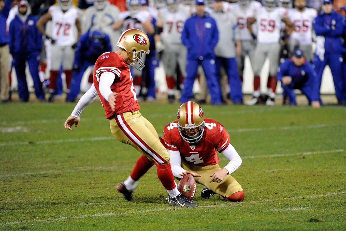 Kicker David Akers is among the personnel moves Tom Gamble is credited with in San Francisco. 