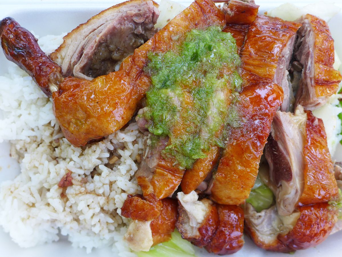 Roast duck over rice at Wah Fung No. 1 Fast Food.