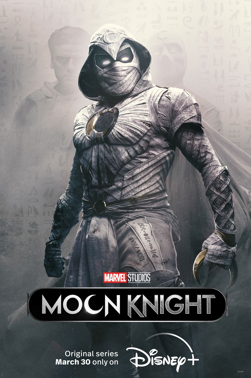A Moon Knight poster of Moon Knight in his traditional look