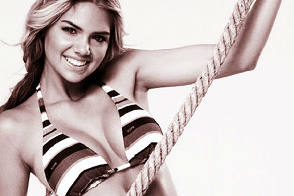 The perpetually bikini-clad Kate Upton in her pre-Sports Illustrated days, via the305.