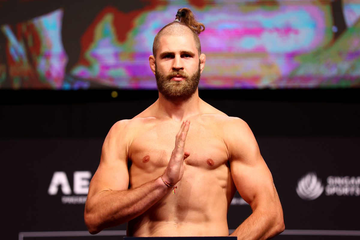 Jiri Prochazka at the ceremonial weigh-ins for his UFC 275 title fight with Glover Teixeira in June. 