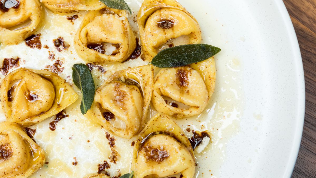 Filled pasta with sage