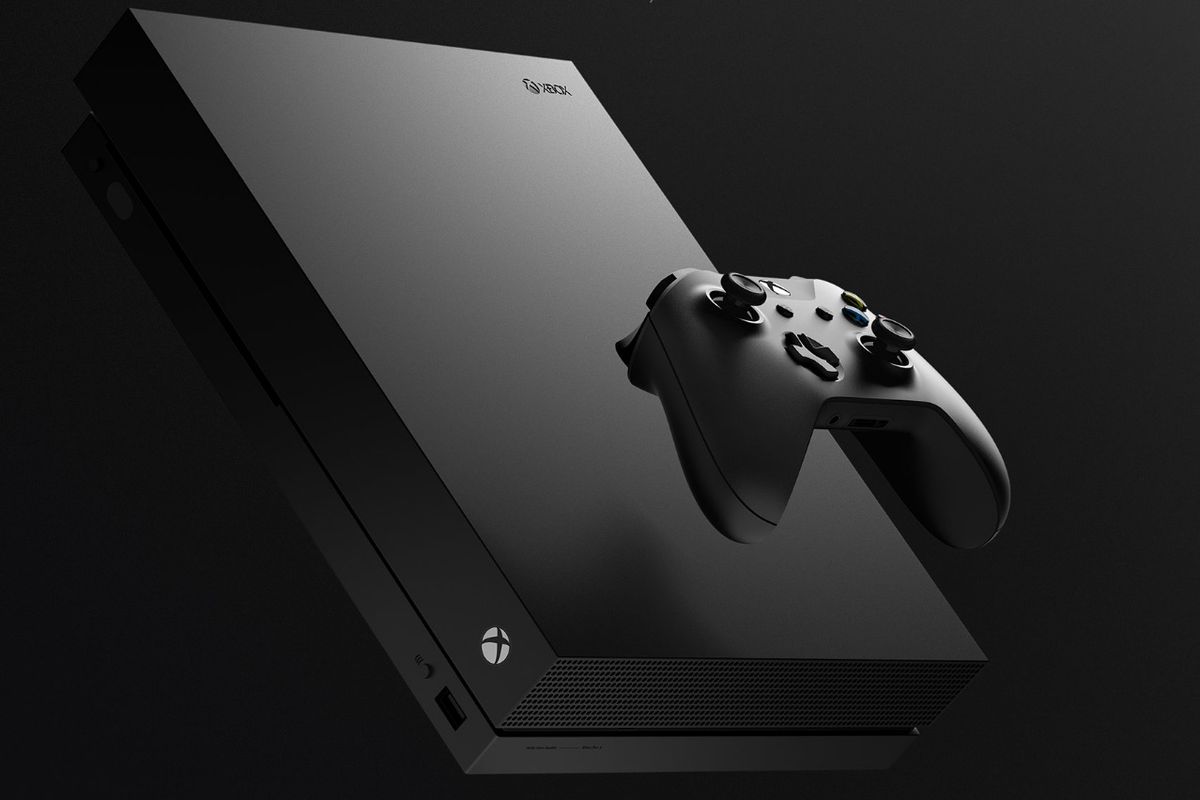 Xbox One X and controller product image