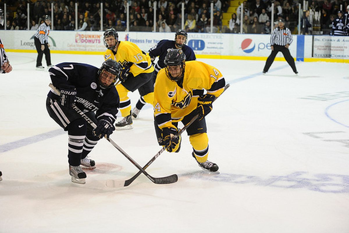 Who would have thought that this would be a matchup in the top college hockey conference in America? (via <a href="http://www.flickr.com/photos/merrimack/5102036137/">Merrimack College</a>)