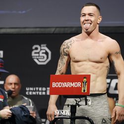 Colby Covington poses at the UFC 225 weigh-ins.