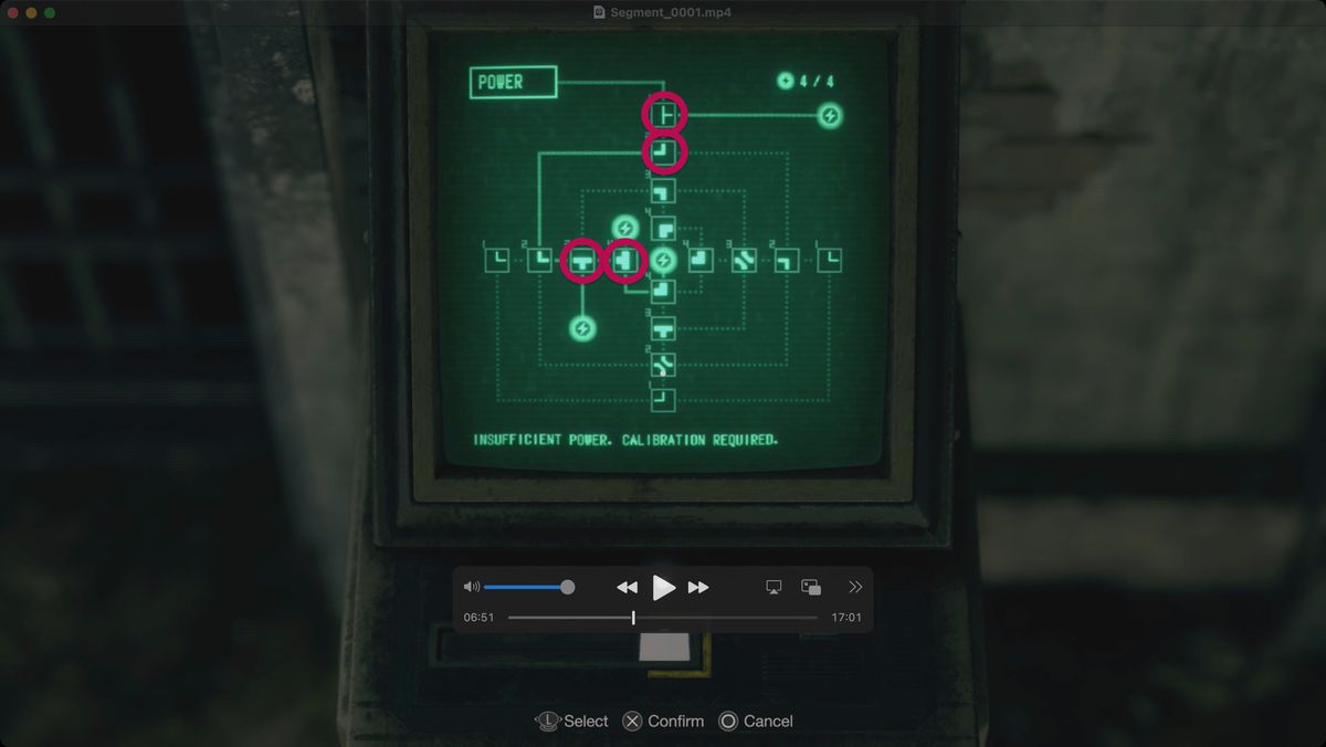 Resident Evil 4&nbsp;remake&nbsp;Waste Disposal Electronic Lock Terminal solution.