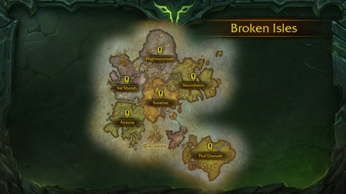 World of Warcraft Legion map