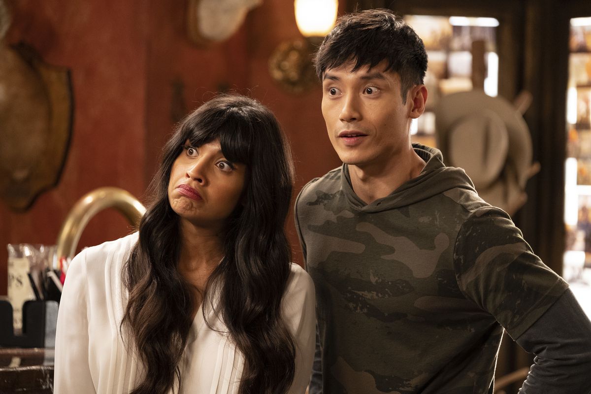 Jason and Tahani on The Good Place