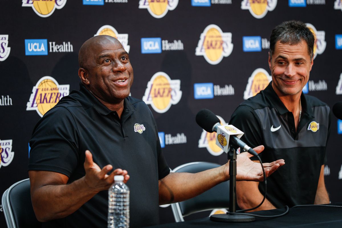 Earvin ‘Magic’ Johnson &amp; Rob Pelinka Los Angeles Lakers Media Availability