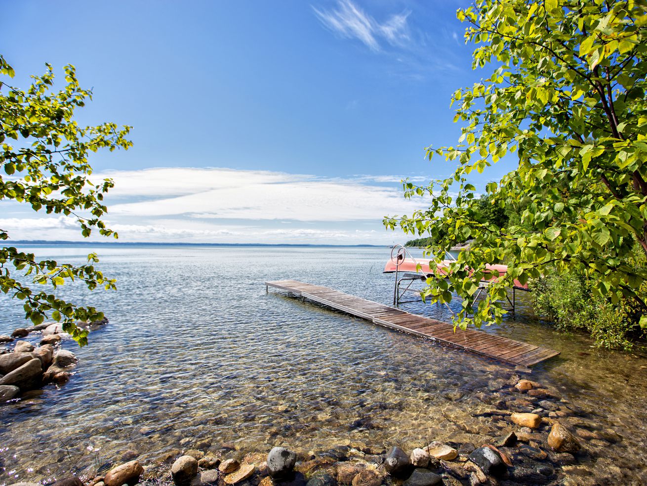 A dock on West Grand Traverse Bay