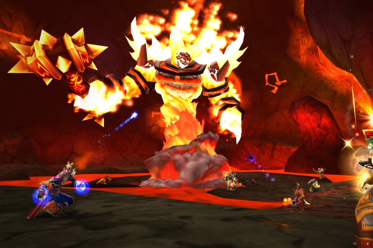 Molten Core, as depicted in World of Warcraft Classic