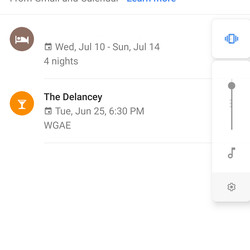 Info from Gmail and Calendar can be found in the Maps “Your places” section