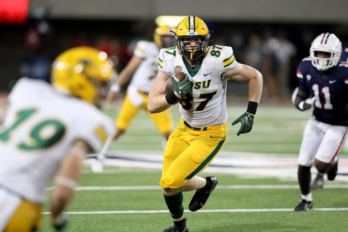 North Dakota State Bison tight end Noah Gindorff #87 during a college football game between the North Dakota State Bison and the University of Arizona Wildcats on September 17, 2022 at Arizona Stadium in Tucson, AZ.