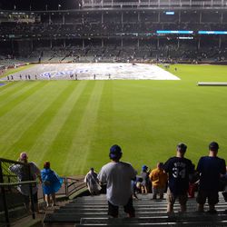 Mon 10:06 p.m. The field during the rain delay - 