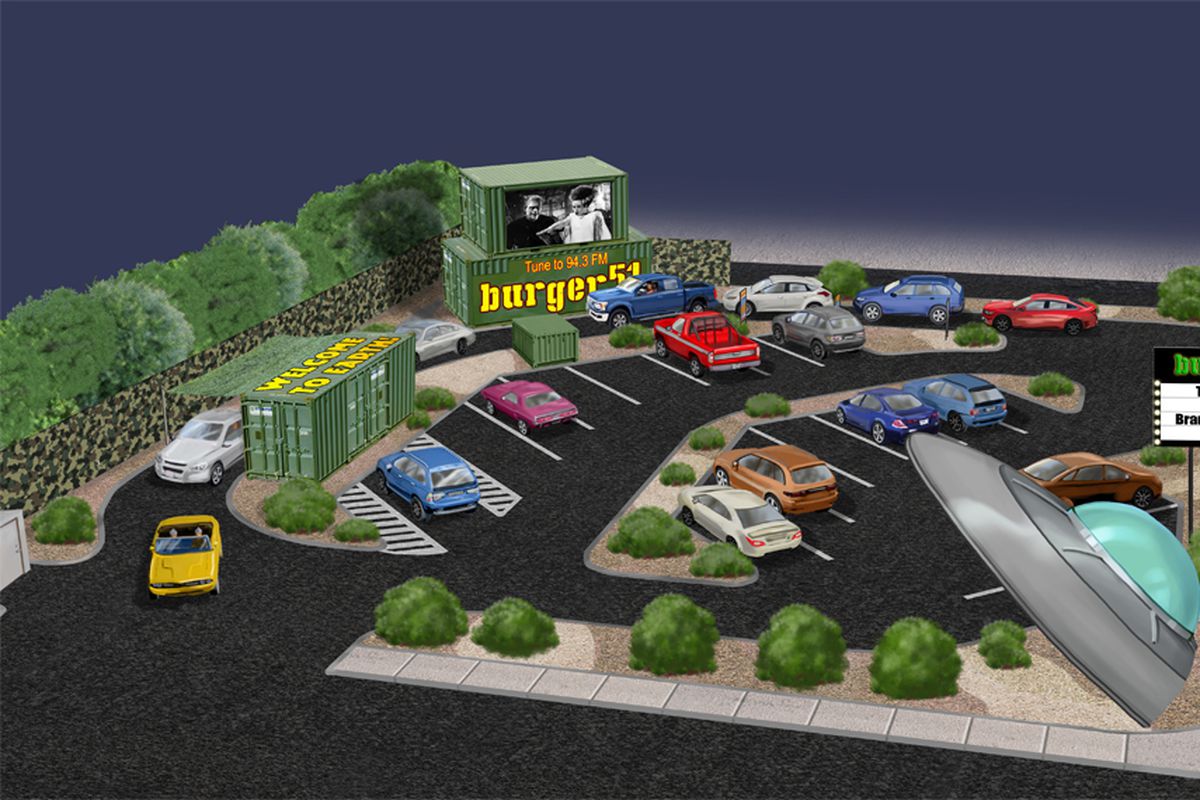 Burger51 rendering of parking