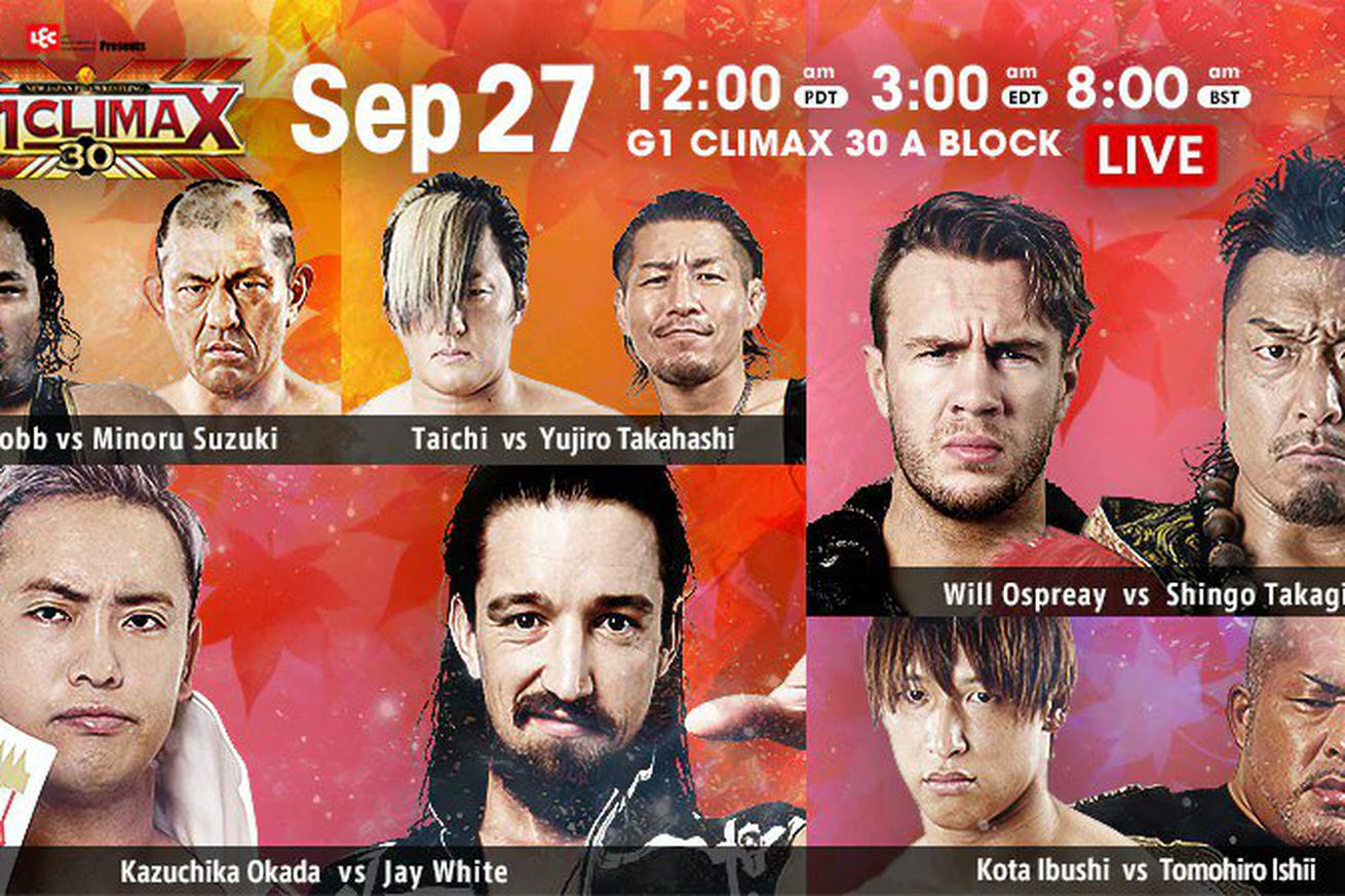 Match lineup for night five of NJPW G1 Climax 30