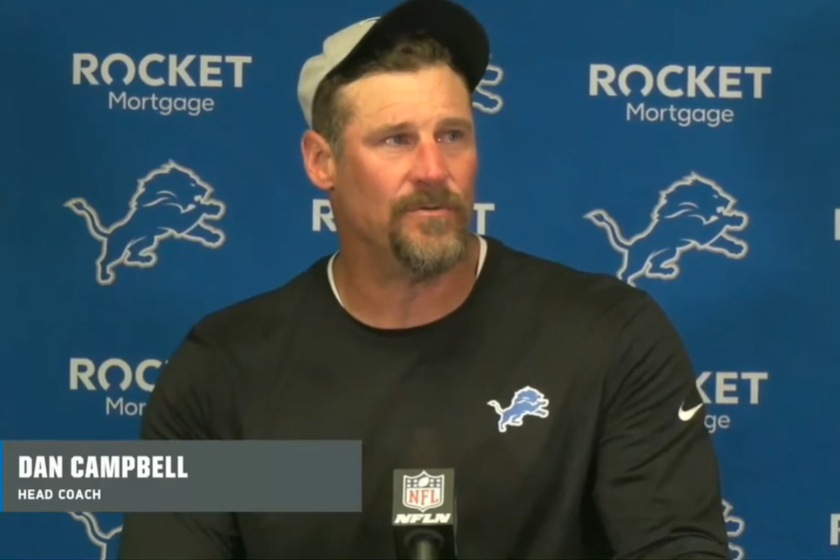 VIDEO: Tearful Dan Campbell heartbroken for Detroit Lions players after 0-5  start - Pride Of Detroit