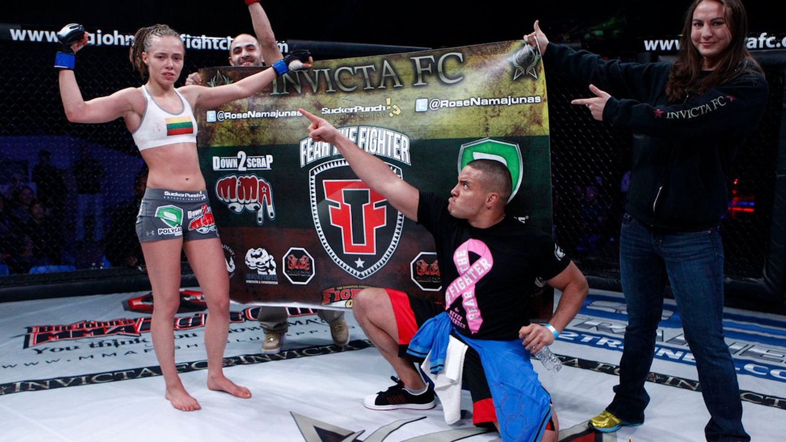 Video: Pat Barry goes crazy while cornering his girlfriend Rose Namajunas a...