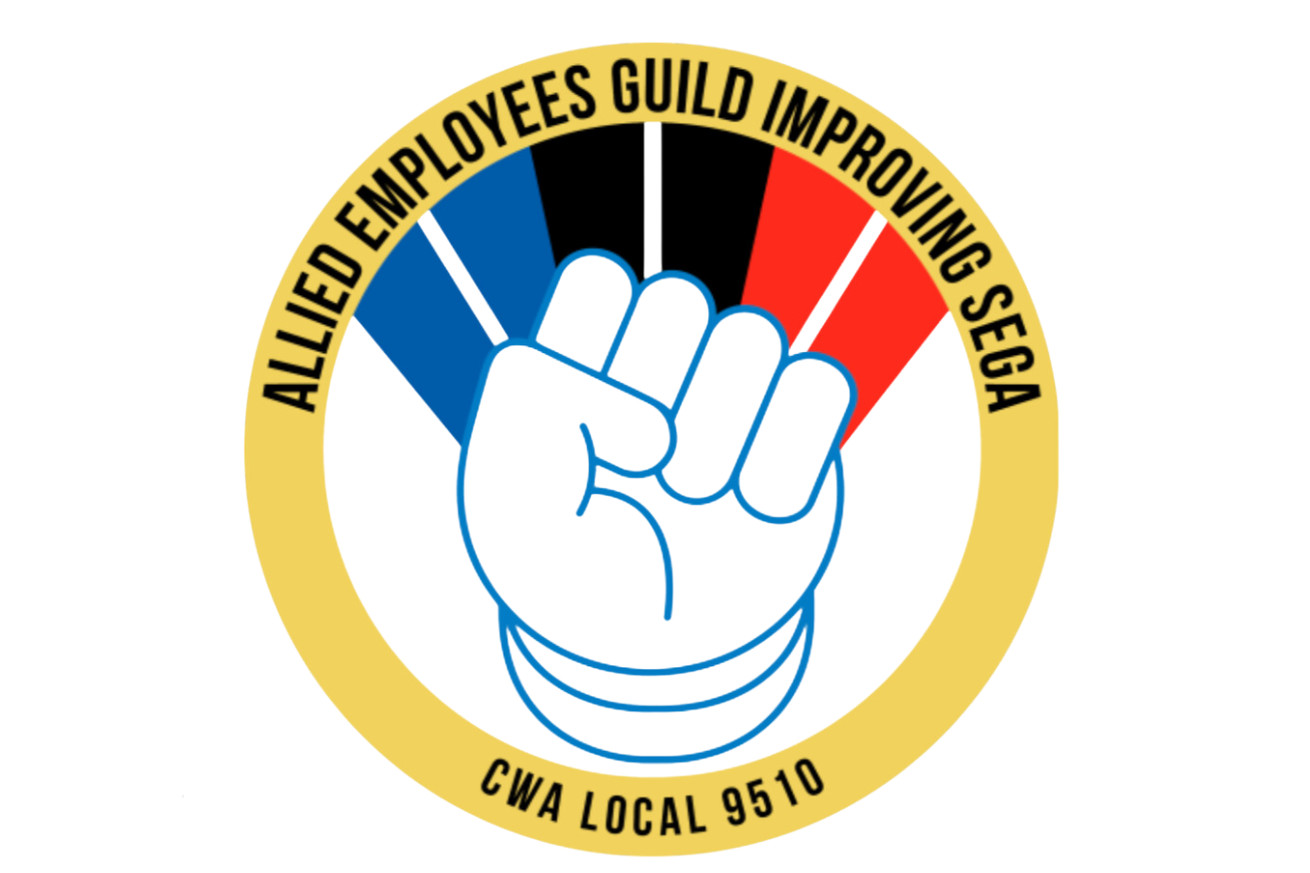 The logo for the Allied Employees Guild Improving Sega or AEGIS union