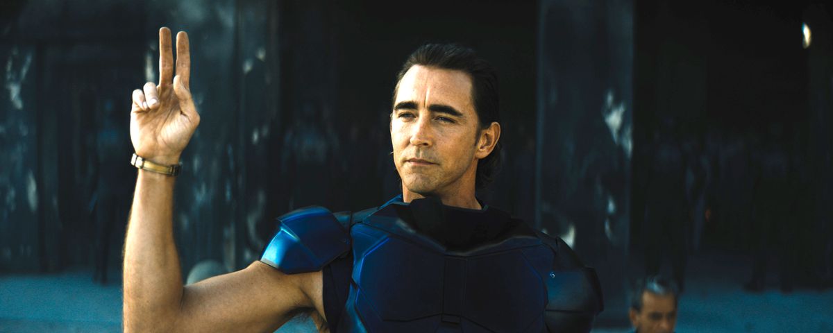 Lee Pace as Brother Day in Foundation.