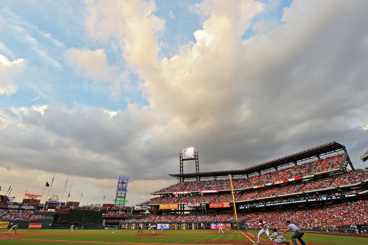 PHILADELPHIA, PA - AUGUST 21: A general view of Citizens Bank Park during the game between the Cincinnati Reds and Philadelphia Phillies at Citizens Bank Park on August 21, 2012 in Philadelphia, Pennsylvania. (Photo by Drew Hallowell/Getty Images)