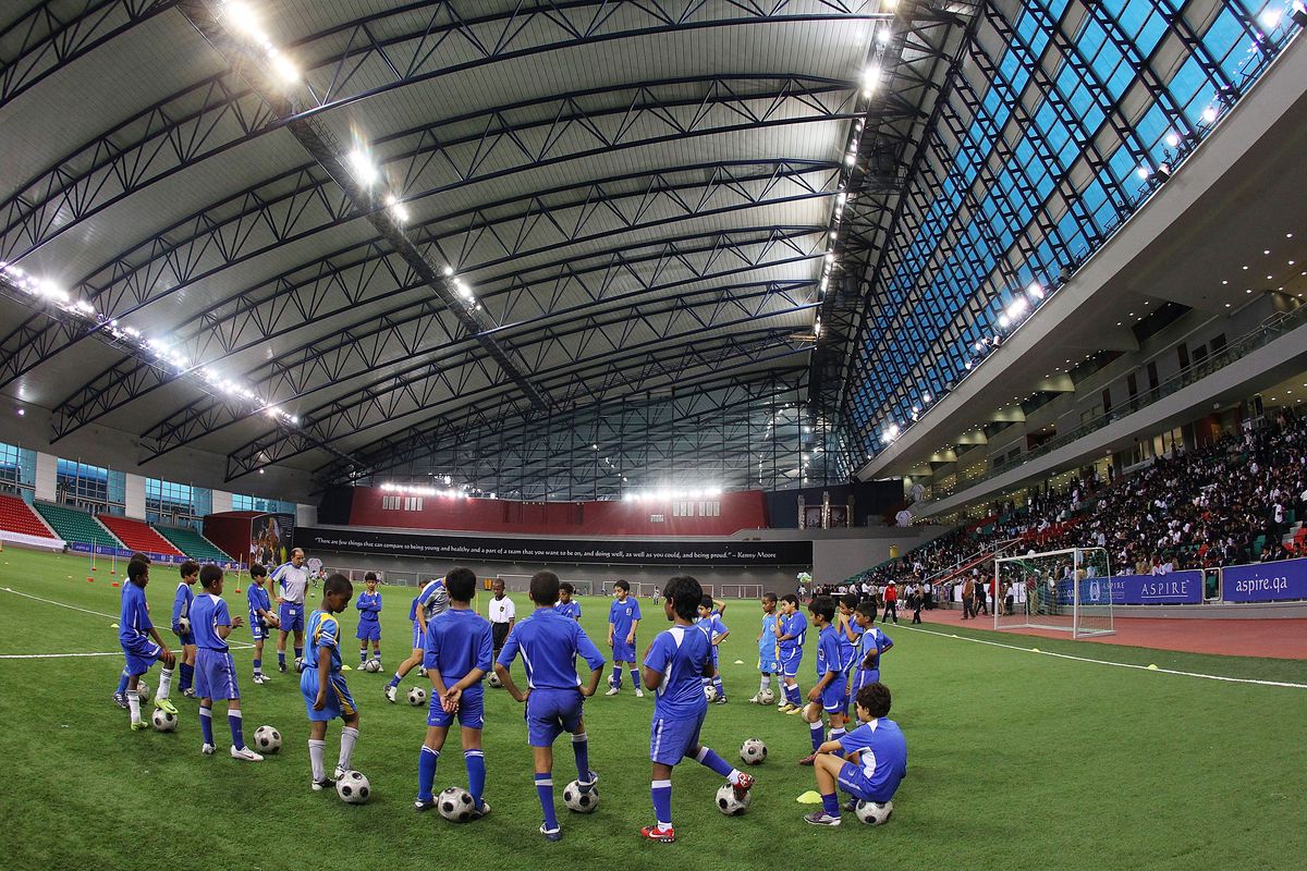 Local Children Participate In Football Programs at ASPIRE Academy for Sports Excellence