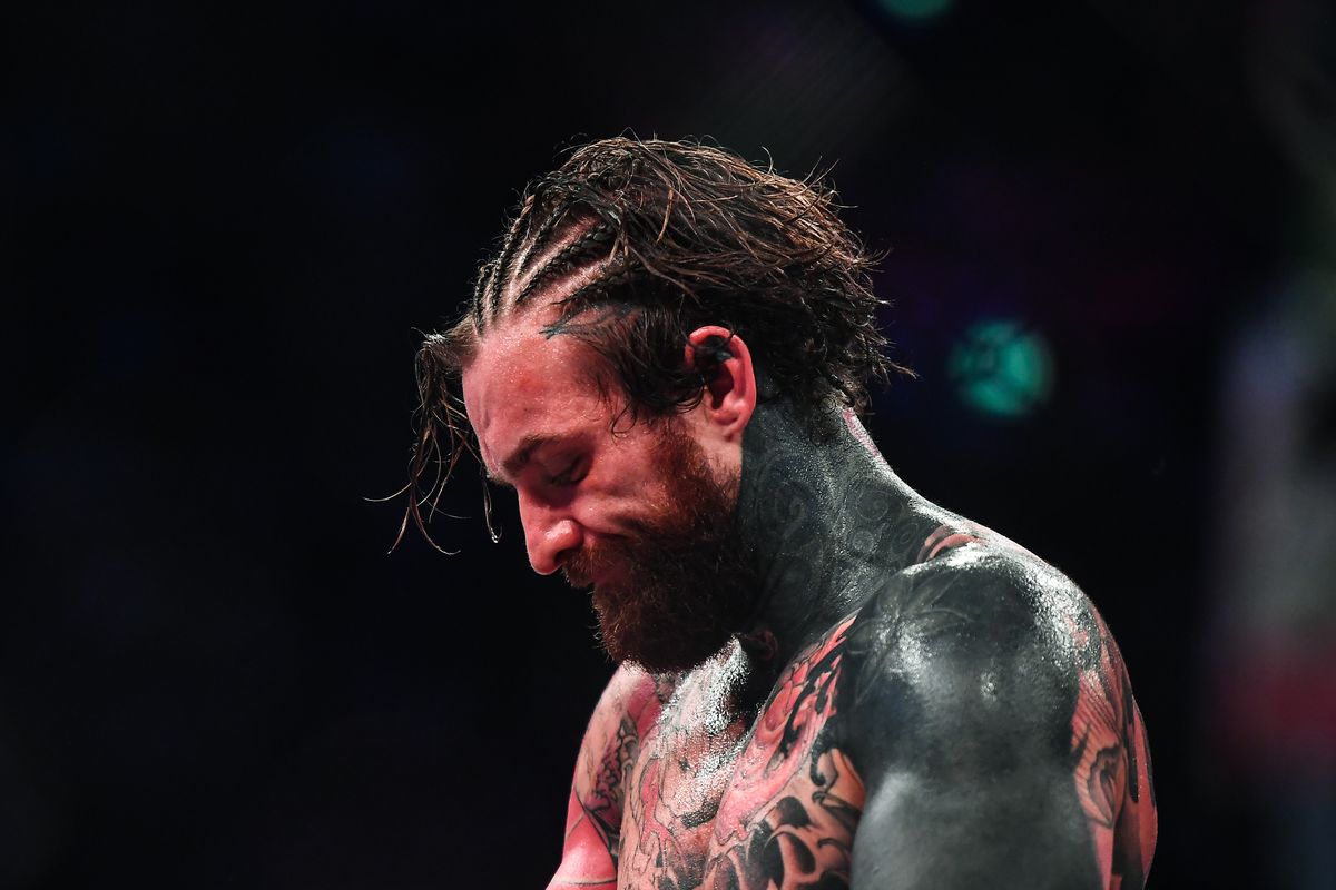 Aaron Chalmers in his last MMA bout, at Bellator 240 in 2020.