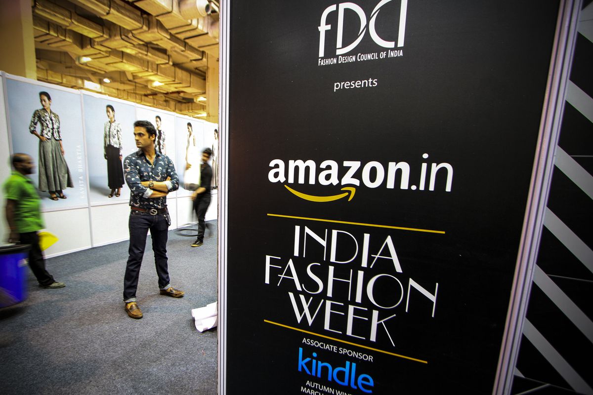 A general View of Amazon India Fashion Week in New Delhi, India, on March 25, 2015.