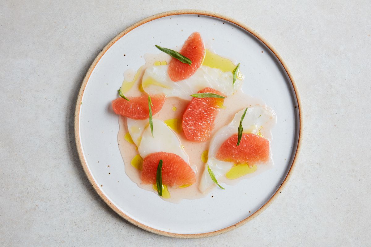 Cod crudo, at Levan in Peckham, the upcoming London restaurant opening from Nicholas Balfe of Salon, Brixton