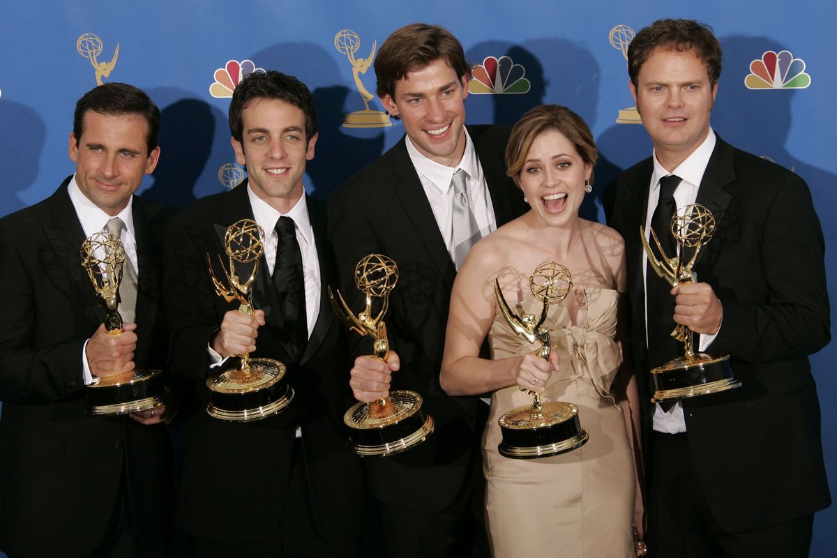 Cast members from ‘The Office’ from left to right; Steve Car
