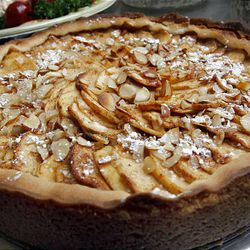 Apple Torte is a favorite of Marion Cahoon Searle, who was a home economist for Mountain Fuel.