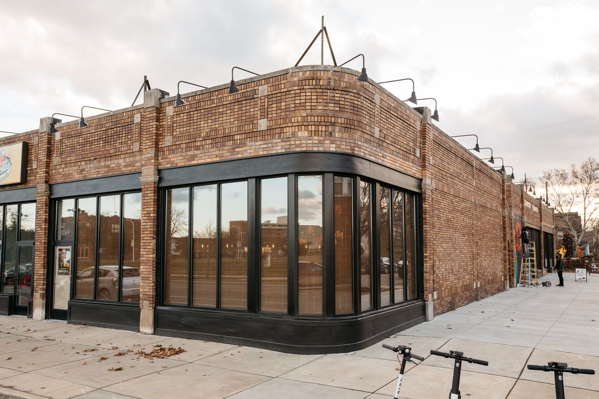 The shuttered Izakaya Katsu is located in a corner brick building with windows wrapping around the curve on Trumbull and Putnam in Woodbridge. 