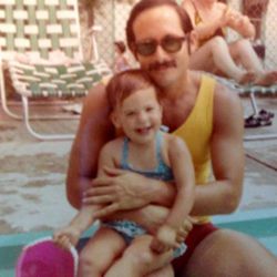 Deborah Greene with her father, Lowell Herman.