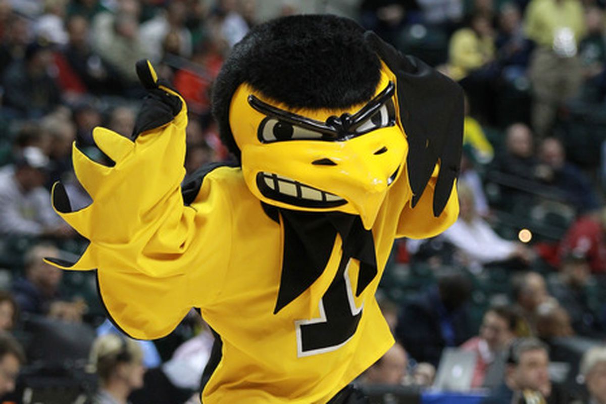 Let's be honest: Herky The Hawkeye is kind of weird looking.