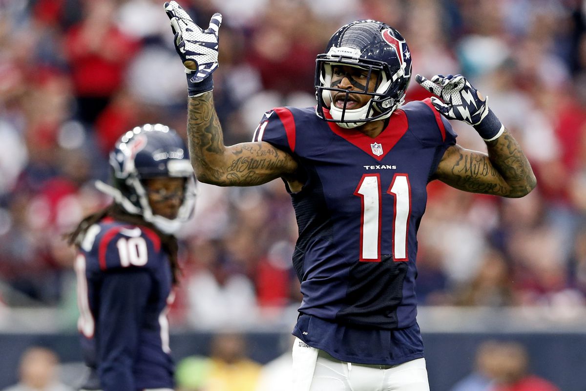 Jaelen Strong celebrates, something he will be doing much more often this year.