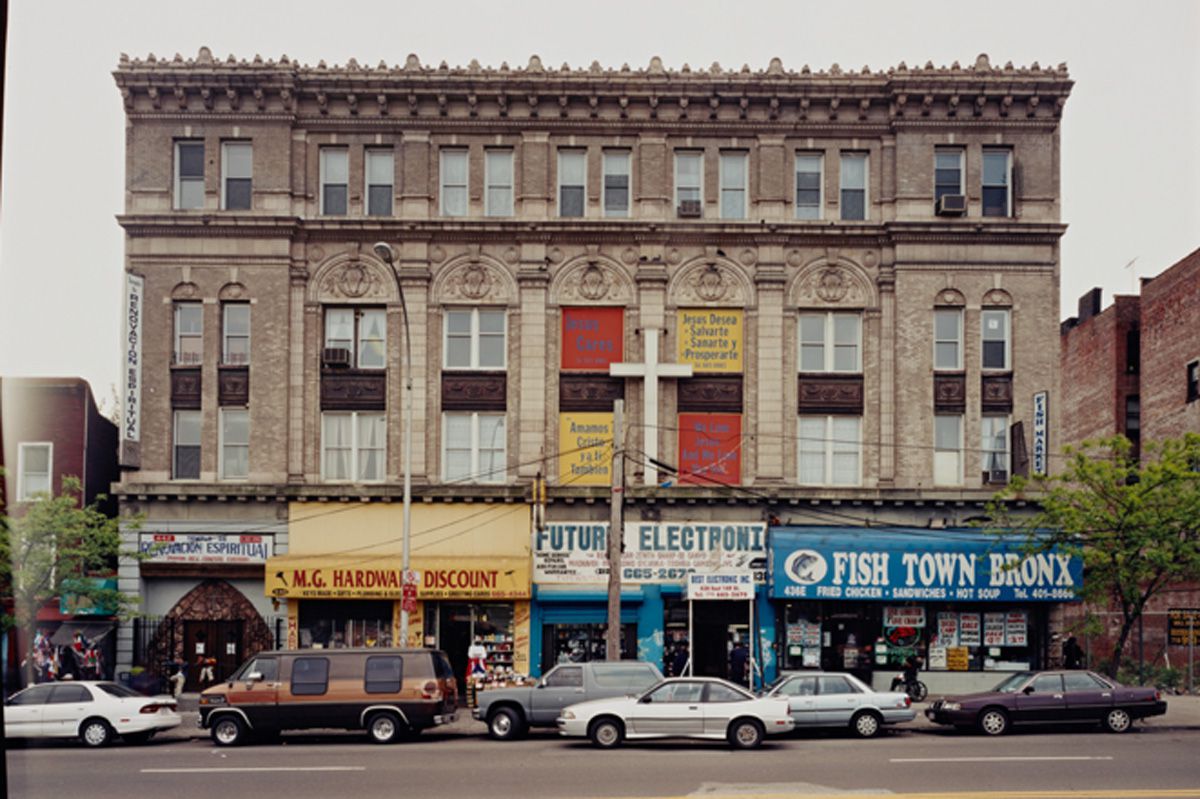 An archival shows the the Bronx Opera House building in the late ‘90s.