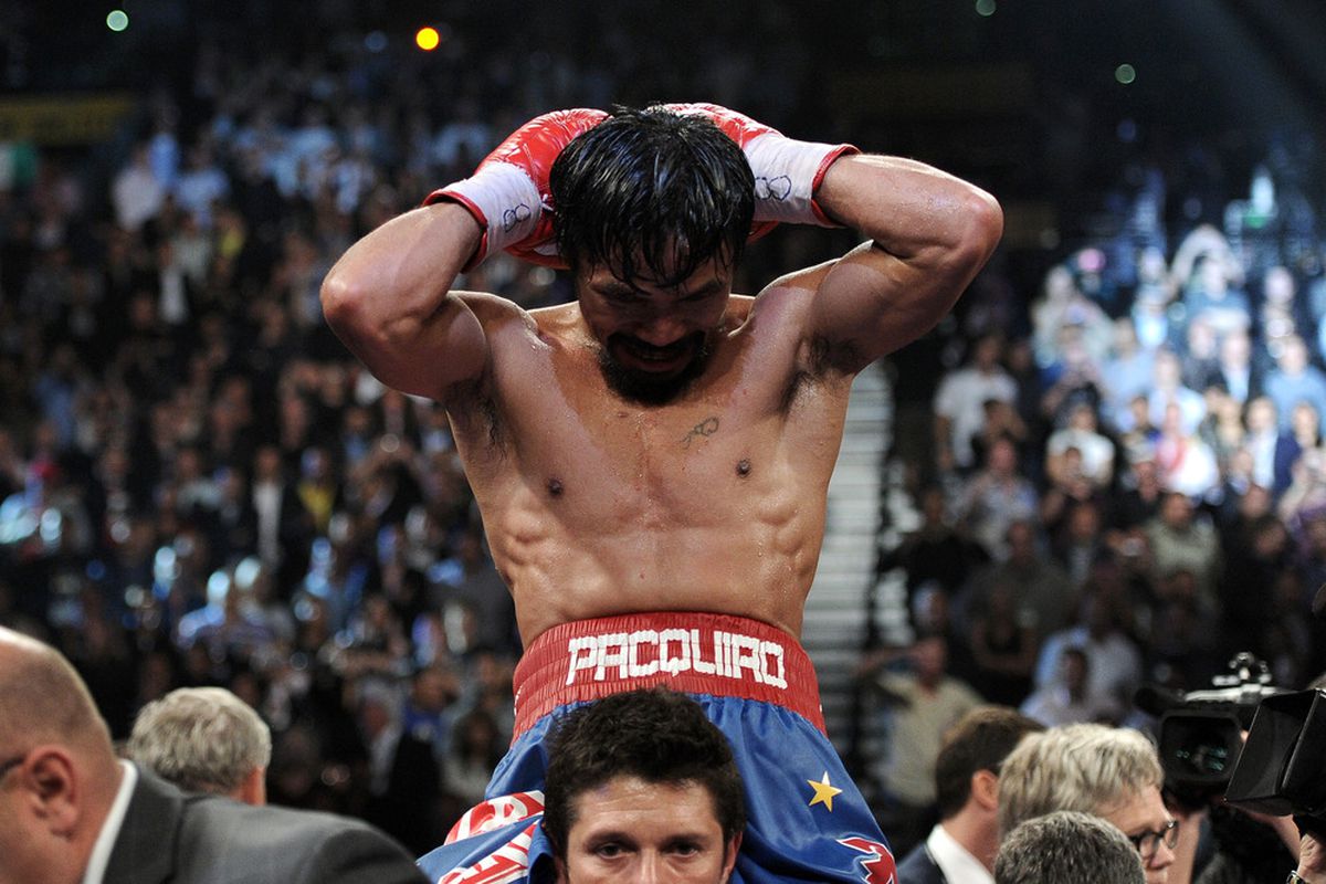 Manny Pacquiao has beaten Floyd Mayweather Jr on this year's Bloomberg Power Athletes list. (Photo by Harry How/Getty Images)