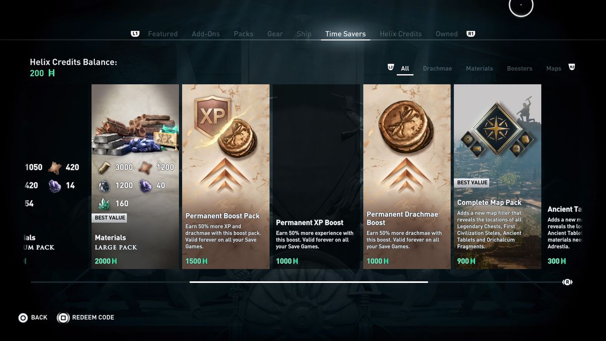 Der Ingame-Shop in Assassin's Creed Odyssey