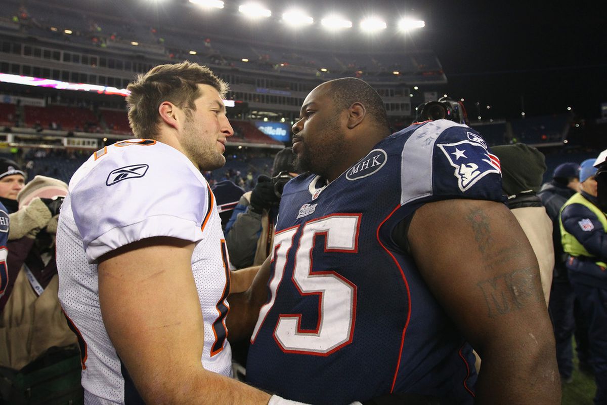 <em>Can't wait for Vince Wilfork to personally welcome Tim Tebow to the AFC East</em>. 